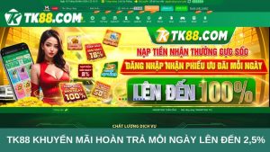 khuyến mãi Hoàn trả mỗi ngày lên đến 2,5%