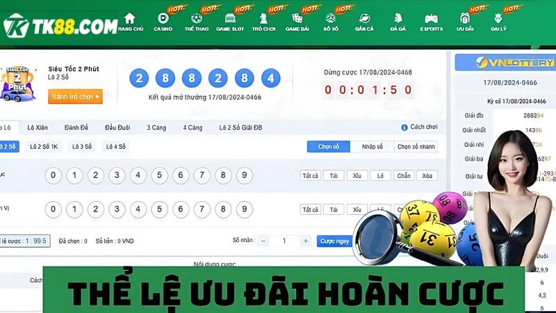 chương trình hoàn tiền cược 0.5%