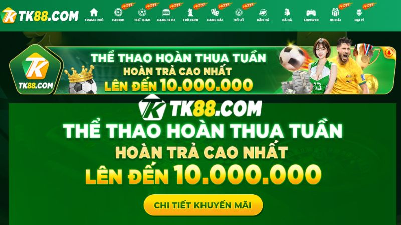 Điều kiện áp dụng cho thể thao hoàn thua tuần